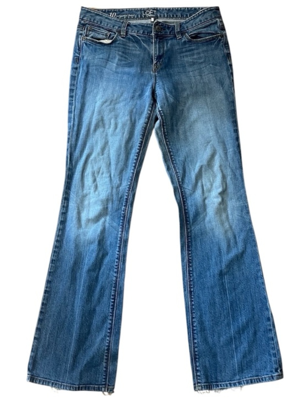 LOFT Women's Blue Original Boot Cut Jeans - Medium Wash Size 10